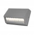 Φωτιστικό Επίτοιχο Κυρτό LED 2W 230V 3100K Θερμό Φως Αλουμινίου Γκρι IP54 3-9095060